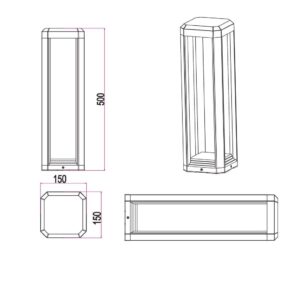 Κολωνάκι Trio Lighting LED 11W  Ανθρακί Αλουμίνιο 1100lm 3000K IP65 522360142
