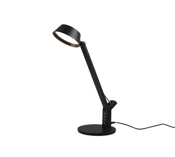 Πορτατιφ Trio Lighting  LED 5W Επαναφορτιζόμενο USB Μαύρο Ματ Πλαστικό Dimmable 600lm  3000+4000+6300K - 523090132