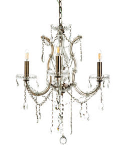 InLight Κρεμαστό φωτιστικό από οξυντέ μέταλλο γυαλί και κρύσταλλα (5244-3-Οξυντέ)