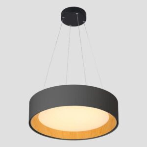 ΦΩΤΙΣΤΙΚΟ ΚΡΕΜΑΣΤΟ ΣΤΡΟΓΓΥΛΟ LED 30W 3000Κ  ΜΑΥΡΟ/ΞΥΛΟ ΔΡΥΣ EUROLAMP 144-17023