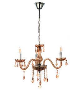 InLight Κρεμαστό φωτιστικό από μελί γυαλί και κρύσταλλα (5314-3-AMBER)