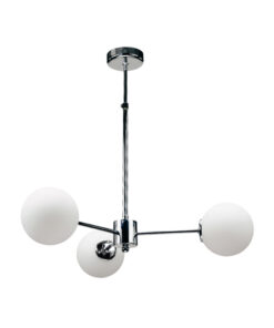 InLight Κρεμαστό φωτιστικό από χρώμιο μέταλλο και λευκή οπαλίνα (5321-3)
