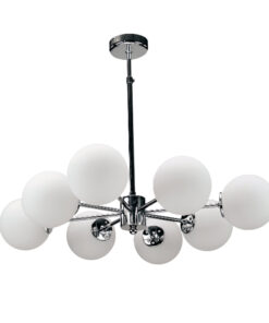 InLight Κρεμαστό φωτιστικό από χρώμιο μέταλλο και λευκή οπαλίνα (5321-8)