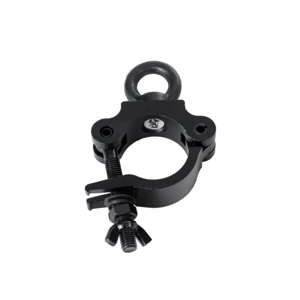 GloboStar® CLAMPS 51182 Επαγγελματικός Γάντζος Hook Αλουμινίου Ύψηλης Αντοχής για Κρέμαση, Στήριξη & Τοποθέτηση Προϊόντων Stage σε Τράσες - Μ16 x Π12 x Υ3cm - Μαύρο