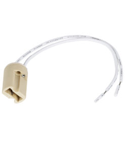 GloboStar® 79597 Κεραμικό Ντουί G9 με 15CM Καλώδιο D1.8 x H2.6cm