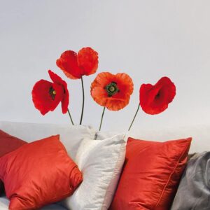 Poppies αυτοκόλλητα τοίχου βινυλίου Ango – 54101