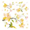 Yellow Branch αυτοκόλλητα τοίχου βινυλίου Ango – 54107