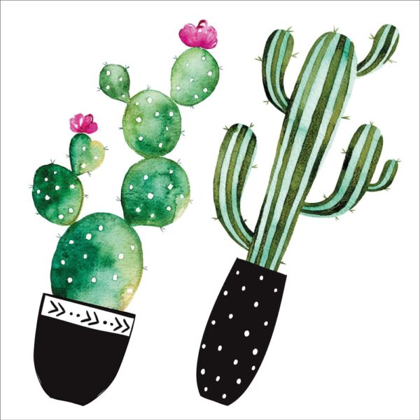 Watercolour Cactus αυτοκόλλητα τοίχου βινυλίου Ango – 54114