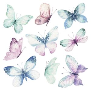Watercolour Butterflies αυτοκόλλητα τοίχου βινυλίου M Ango – 54117
