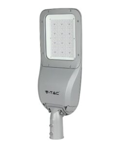 LED Φωτιστικό Δρόμου 120W V-TAC PRO Samsung Chip 15600lm Γκρι Αδιάβροχο IP66 Φυσικό Λευκό 4000K – 542