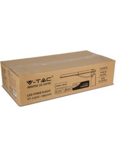 LED Φωτιστικό Δρόμου 120W V-TAC PRO Samsung Chip 15600lm Γκρι Αδιάβροχο IP66 Φυσικό Λευκό 4000K – 542