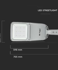 LED Φωτιστικό Δρόμου 120W V-TAC PRO Samsung Chip 15600lm Γκρι Αδιάβροχο IP66 Φυσικό Λευκό 4000K – 542