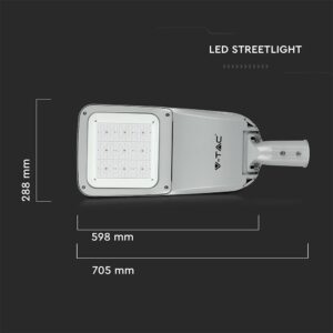 LED Φωτιστικό Δρόμου 120W V-TAC PRO Samsung Chip 15600lm Γκρι Αδιάβροχο IP66 Φυσικό Λευκό 4000K – 542