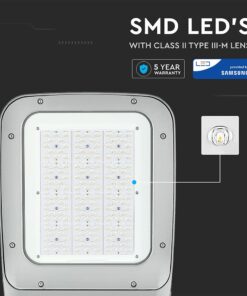 LED Φωτιστικό Δρόμου 120W V-TAC PRO Samsung Chip 15600lm Γκρι Αδιάβροχο IP66 Φυσικό Λευκό 4000K – 542