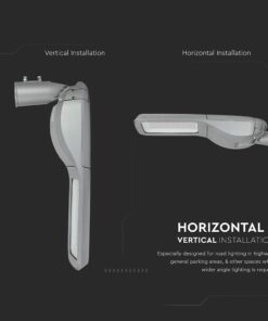 LED Φωτιστικό Δρόμου 120W V-TAC PRO Samsung Chip 15600lm Γκρι Αδιάβροχο IP66 Φυσικό Λευκό 4000K – 542