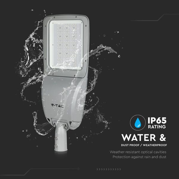 LED Φωτιστικό Δρόμου 160W V-TAC PRO Samsung Chip 20800lm Γκρι Αδιάβροχο IP66 Φυσικό Λευκό 4000K – 543