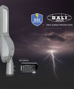 LED Φωτιστικό Δρόμου 160W V-TAC PRO Samsung Chip 20800lm Γκρι Αδιάβροχο IP66 Φυσικό Λευκό 4000K – 543