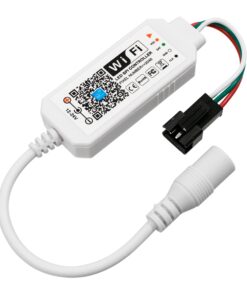 GloboStar® 73448 Ασύρματος Smart Home Wi-Fi LED RGBW Dream-Color Magic Digital Controller για LED Digital RGBW Προϊόντα DC 5-24V Max 2048 IC