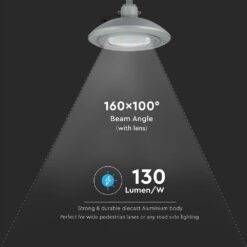 LED Φωτιστικό Δρόμου 100W V-TAC PRO Samsung Chip 13000lm Γκρι Αδιάβροχο IP65 Φυσικό Λευκό 4000K – 545