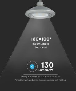 LED Φωτιστικό Δρόμου 100W V-TAC PRO Samsung Chip 13000lm Γκρι Αδιάβροχο IP65 Φυσικό Λευκό 4000K – 545