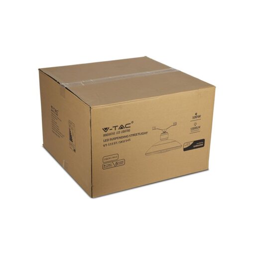 LED Φωτιστικό Δρόμου 100W V-TAC PRO Samsung Chip 13000lm Γκρι Αδιάβροχο IP65 Φυσικό Λευκό 4000K – 545