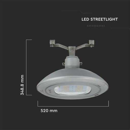 LED Φωτιστικό Δρόμου 100W V-TAC PRO Samsung Chip 13000lm Γκρι Αδιάβροχο IP65 Φυσικό Λευκό 4000K – 545