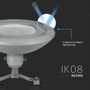 LED Φωτιστικό Δρόμου 100W V-TAC PRO Samsung Chip 13000lm Γκρι Αδιάβροχο IP65 Φυσικό Λευκό 4000K – 545
