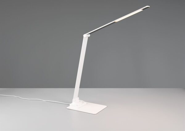 Φωτιστικό Γραφείου TRAVIS  Trio Lighting LED 6.5W 650lm CCT Dimmable Αφής με Θύρα Φόρτισης USB  Λευκό Ματ – 545310131