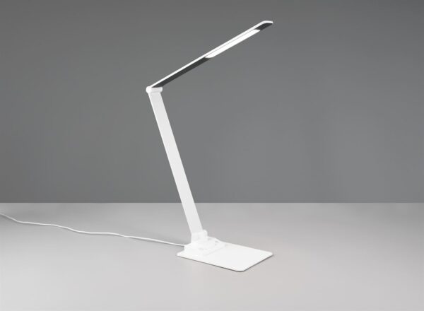 Φωτιστικό Γραφείου TRAVIS  Trio Lighting LED 6.5W 650lm CCT Dimmable Αφής με Θύρα Φόρτισης USB  Λευκό Ματ – 545310131