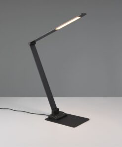 Φωτιστικό Γραφείου Trio Lighting LED 6.5W 650lm CCT Dimmable Αφής με Θύρα Φόρτισης USB Μαύρο Ματ – 545310132