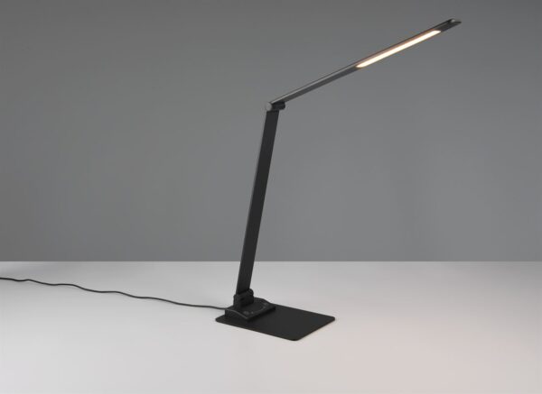 Φωτιστικό Γραφείου Trio Lighting LED 6.5W 650lm CCT Dimmable Αφής με Θύρα Φόρτισης USB  Μαύρο Ματ – 545310132