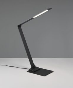 Φωτιστικό Γραφείου Trio Lighting LED 6.5W 650lm CCT Dimmable Αφής με Θύρα Φόρτισης USB Μαύρο Ματ – 545310132