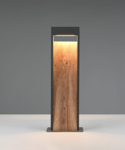 Φωτιστικό Κολωνάκι Απόχρωση Ξύλου & Ανθρακί 60cm SALMON 11W 3000K IP44 Trio Lighting – 546960135