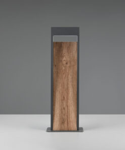 Φωτιστικό Κολωνάκι Απόχρωση Ξύλου & Ανθρακί 60cm SALMON 11W 3000K IP44 Trio Lighting – 546960135