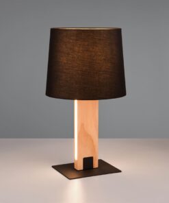 Επιτραπέζιο Φωτιστικό RAHUL Trio Lighting 6W 700lm 3000K & 1xE27 Μαύρο Ματ & Ξύλο – 547610232