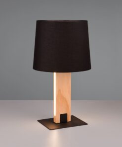 Επιτραπέζιο Φωτιστικό RAHUL Trio Lighting 6W 700lm 3000K & 1xE27 Μαύρο Ματ & Ξύλο – 547610232