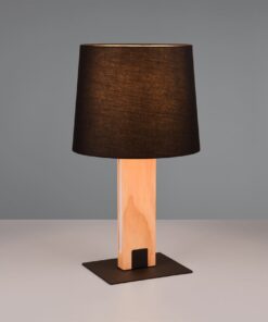 Επιτραπέζιο Φωτιστικό RAHUL Trio Lighting 6W 700lm 3000K & 1xE27 Μαύρο Ματ & Ξύλο – 547610232