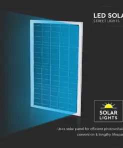 LED Ηλιακό φωτιστικό δρόμου 50W Φυσικό 4000K Μαύρο V-TAC – 5502