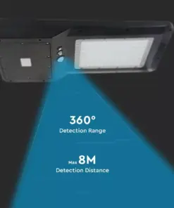 LED ηλιακό φωτιστικό δρόμου 40W (120lm/w) φυσικό λευκό 4000K μαύρο σώμα V-TAC – 5503