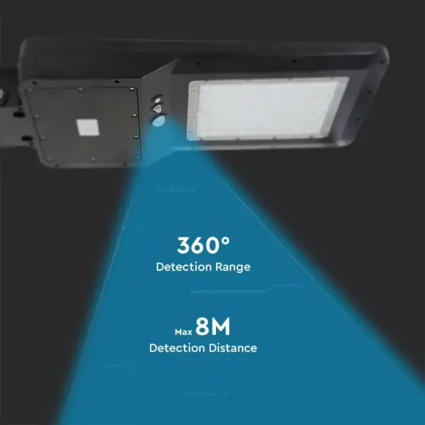 LED ηλιακό φωτιστικό δρόμου 40W (120lm/w) φυσικό λευκό 4000K μαύρο σώμα V-TAC – 5503