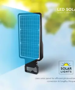 LED ηλιακό φωτιστικό δρόμου 40W (120lm/w) φυσικό λευκό 4000K μαύρο σώμα V-TAC – 5503