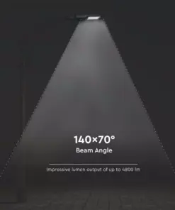 LED ηλιακό φωτιστικό δρόμου 40W (120lm/w) φυσικό λευκό 4000K μαύρο σώμα V-TAC – 5503