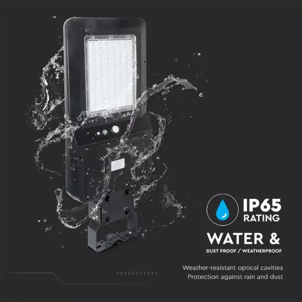 LED ηλιακό φωτιστικό δρόμου 40W (120lm/w) φυσικό λευκό 4000K μαύρο σώμα V-TAC – 5503