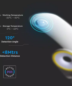 Ηλιακό φωτιστικό κήπου LED 20W IP65 Φυσικό λευκό 4000K με ασημί και λευκό σώμα και ανιχνευτή κίνησης V-TAC – 5505