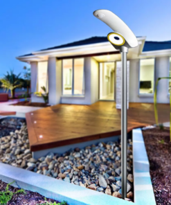 Ηλιακό φωτιστικό κήπου LED 20W IP65 Φυσικό λευκό 4000K με ασημί και λευκό σώμα και ανιχνευτή κίνησης V-TAC – 5505