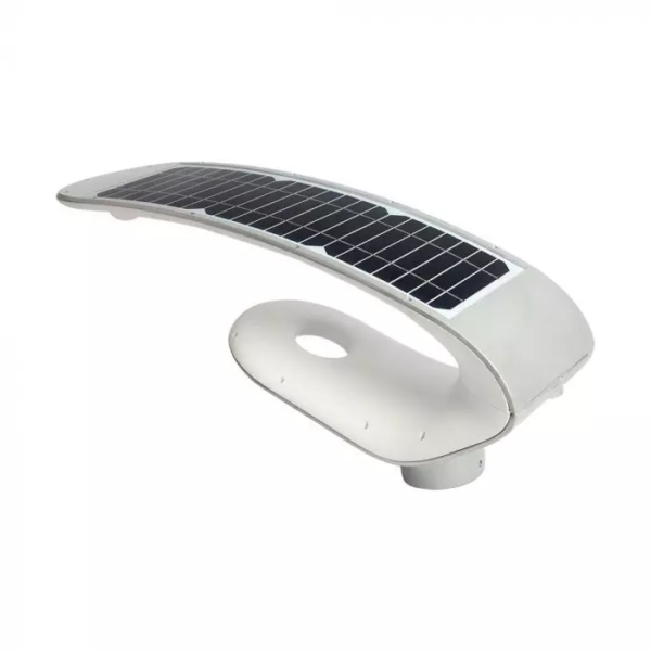 Ηλιακό φωτιστικό κήπου LED 20W IP65 Φυσικό λευκό 4000K με ασημί και λευκό σώμα και ανιχνευτή κίνησης V-TAC – 5505