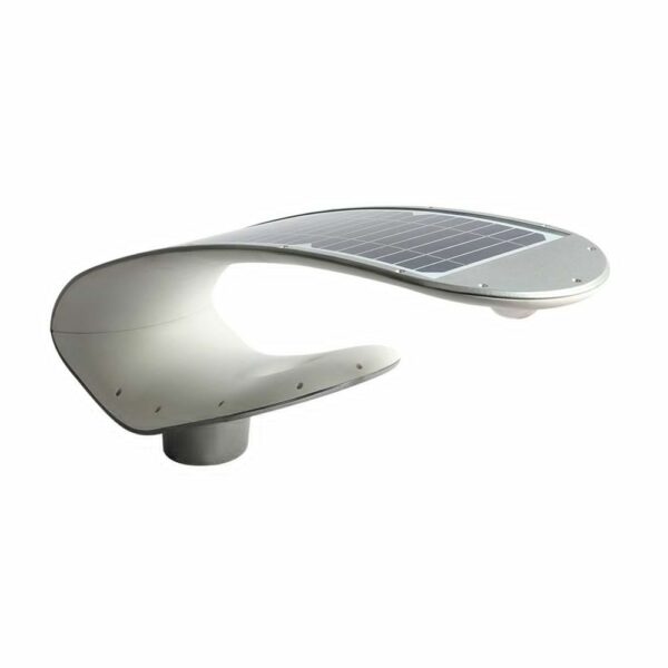 Ηλιακό φωτιστικό κήπου LED 20W IP65 Φυσικό λευκό 4000K με ασημί και λευκό σώμα και ανιχνευτή κίνησης V-TAC – 5505