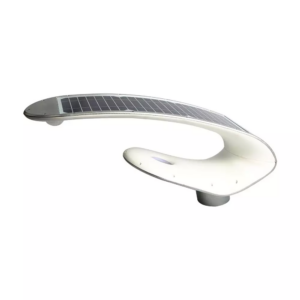 Ηλιακό φωτιστικό κήπου LED 20W IP65 Φυσικό λευκό 4000K με ασημί και λευκό σώμα και ανιχνευτή κίνησης V-TAC – 5505