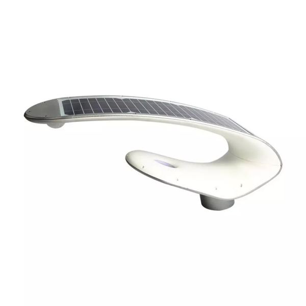 Ηλιακό φωτιστικό κήπου LED 20W IP65 Φυσικό λευκό 4000K με ασημί και λευκό σώμα και ανιχνευτή κίνησης V-TAC – 5505
