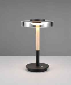 Πορτατιφ Ξύλο με Φιμέ Γυαλί CELESTE LED 10W 1050lm Dimmable Αφής 3000K Trio Lighting – 554910132